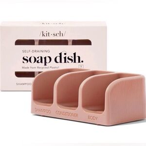 2 NIB Kitsch Self-Draining Soap Dishes in Teracotta